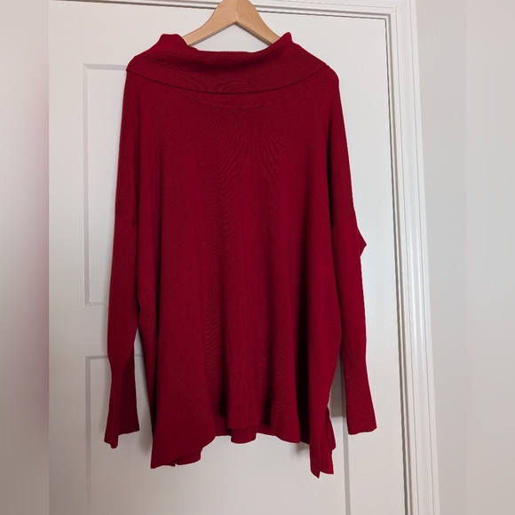 Anne Klein Vibrant Red Cowl Neck Sweater 2X *Slight Imperfections* - Picture 2 of 9